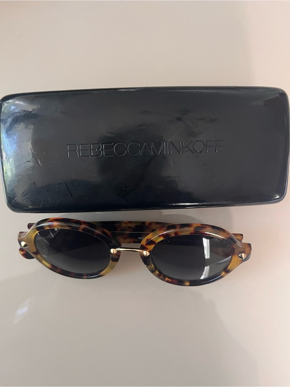 Rebecca Minkoff Tortoiseshell Round Sunglasses - Brown/Black - Picture 3 of 7
